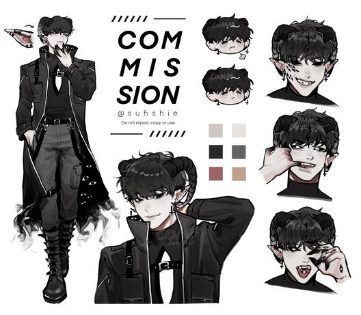 1 full | 2 bust (+2 expressions) | 1 chibi (+1 expression)